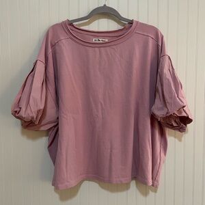 We The Free Mauve Short Sleeve Top